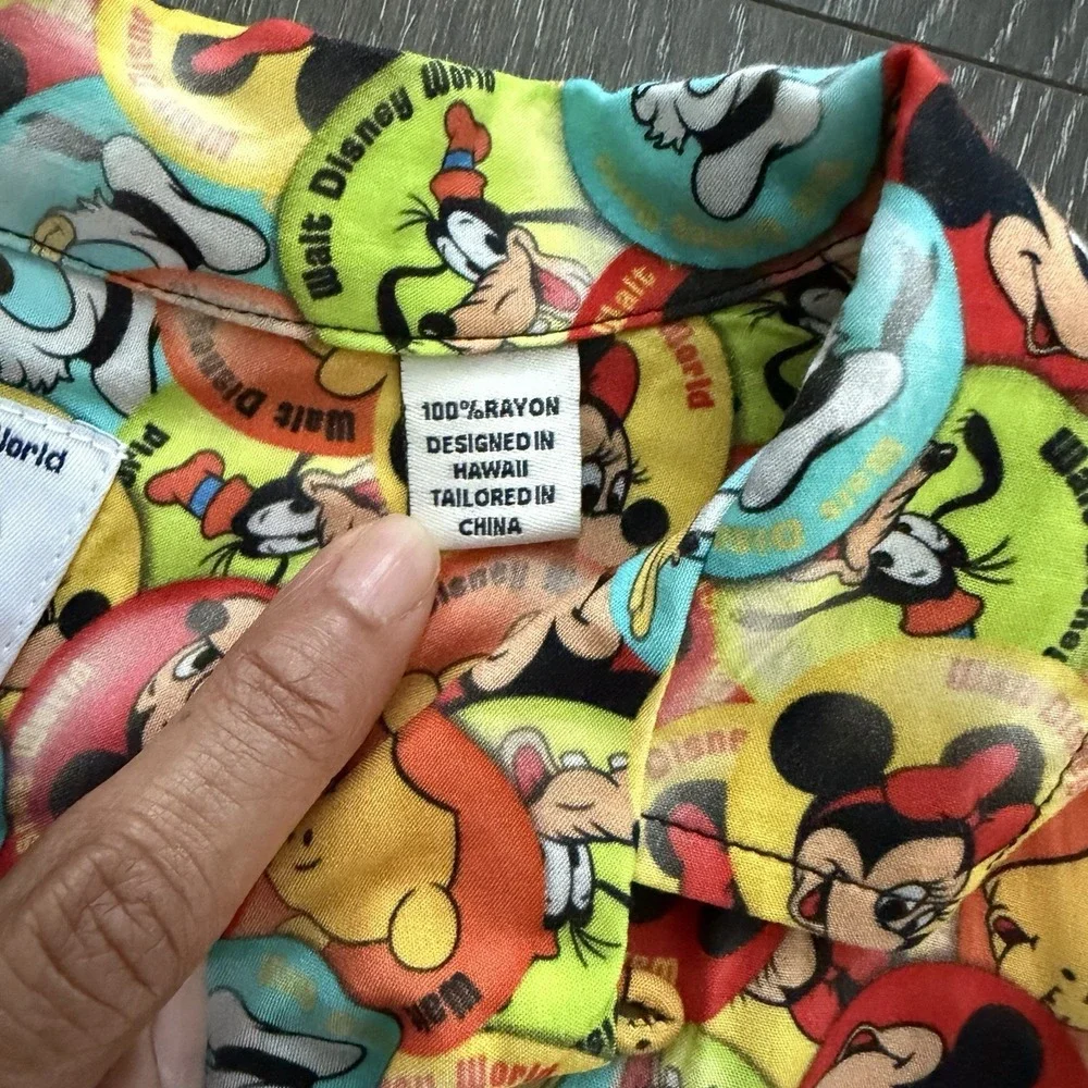 Walt Disney World 50th Anniversary‎ Mens Button Shirt Reyn Spooner XL Retro